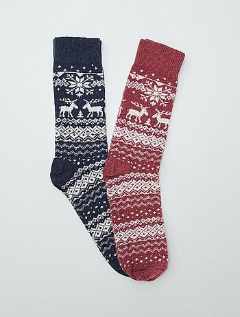 Lote de 2 pares de meias com motivo