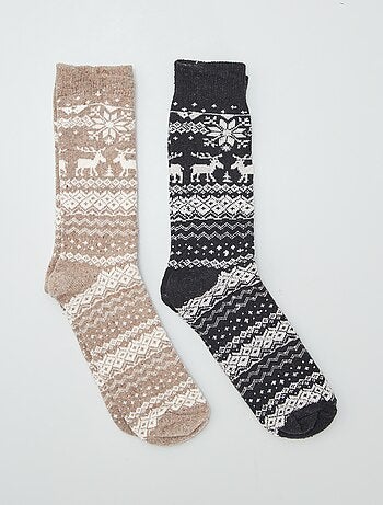 Lote de 2 pares de meias com motivo