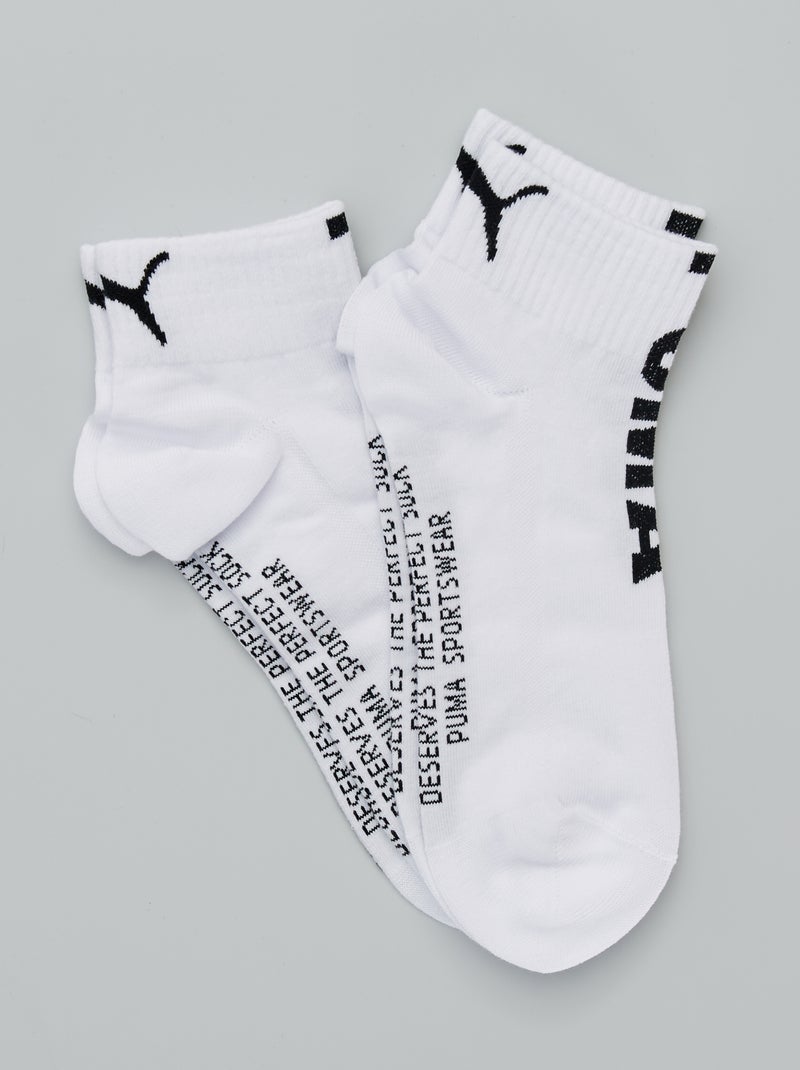 Lote de 2 pares de meias curtas BRANCO - Kiabi