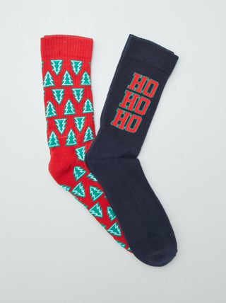 Lote de 2 pares de meias de Natal