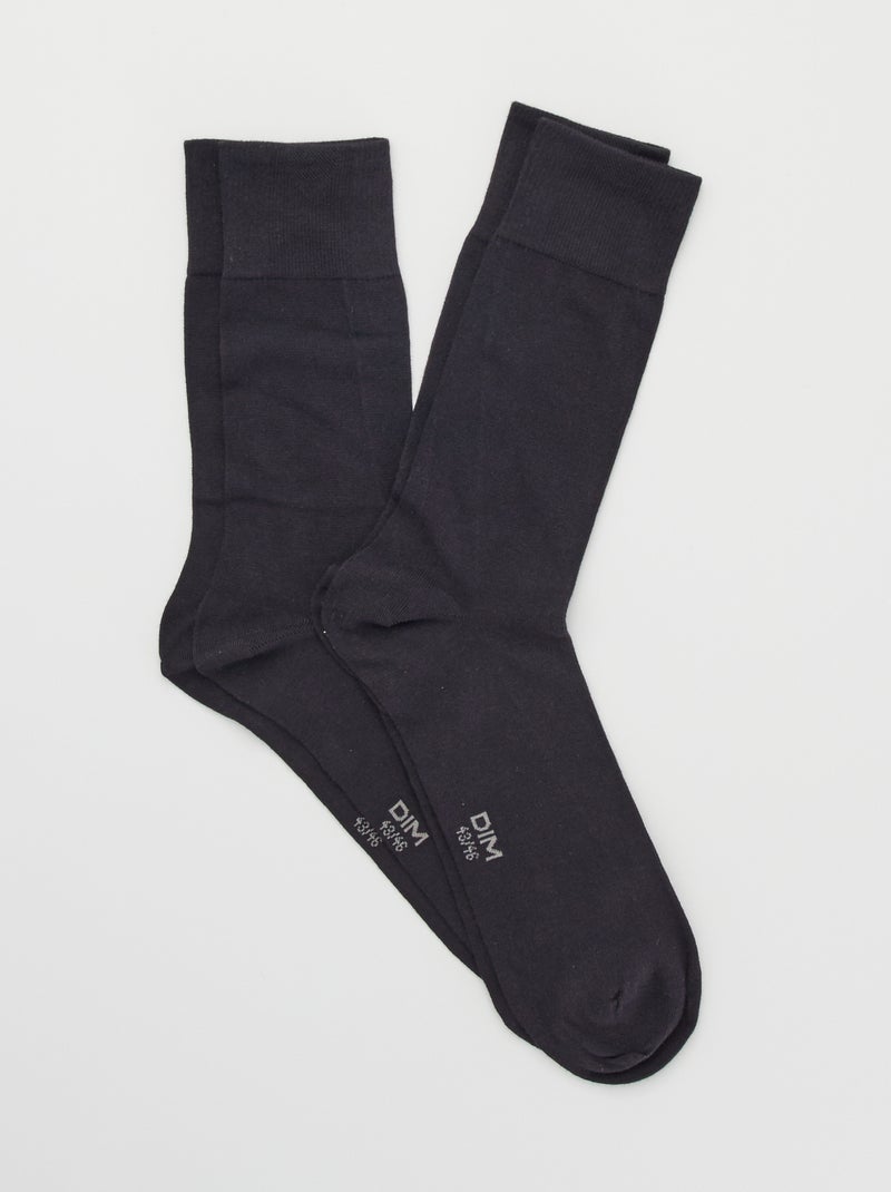 Lote de 2 pares de meias 'DIM' PRETO - Kiabi