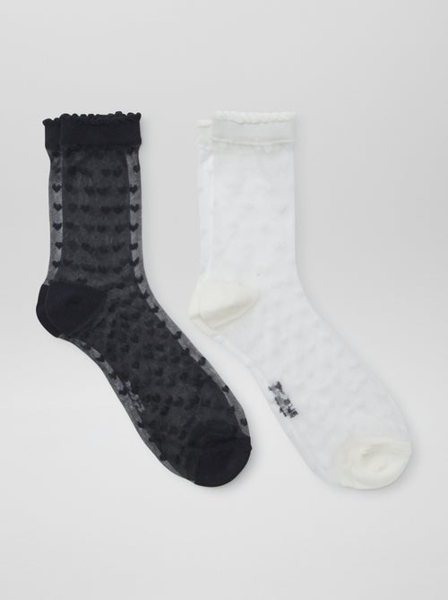 Lote de 2 pares de meias em voile - Kiabi