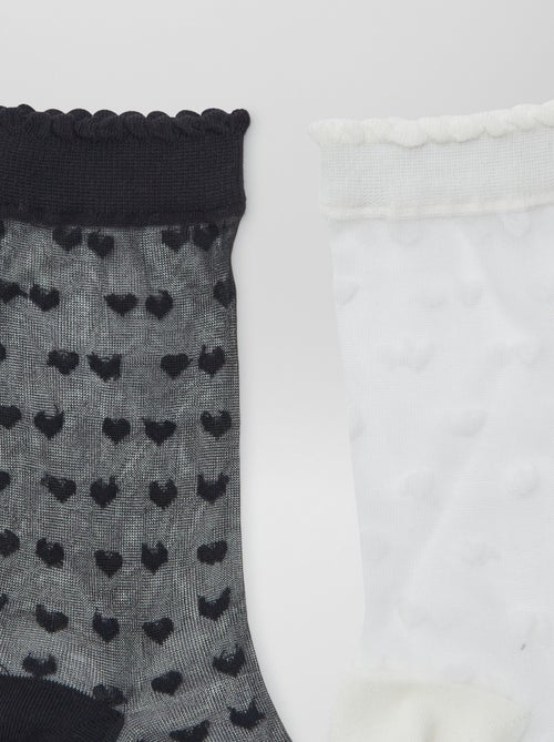 Lote de 2 pares de meias em voile - Kiabi