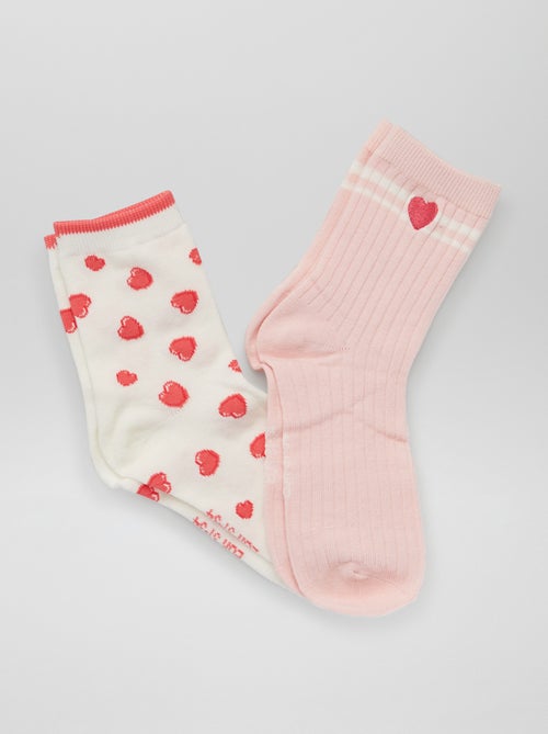 Lote de 2 pares de meias estampadas - Kiabi