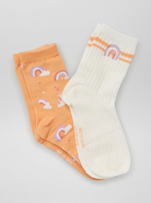 Lote de 2 pares de meias estampadas - Kiabi
