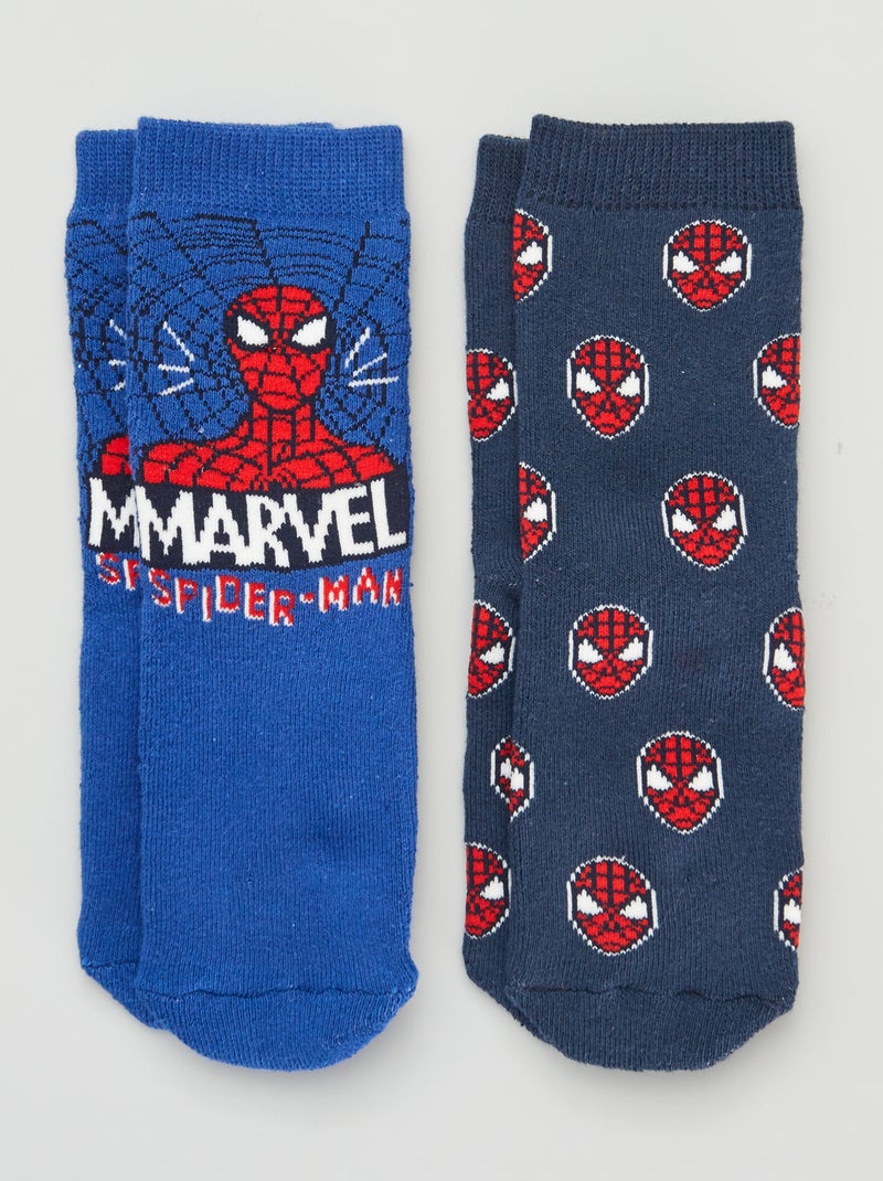 Lote de 2 pares de meias 'Homem-Aranha' da 'Marvel' AZUL - Kiabi