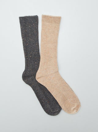 Lote de 2 pares de meias pontilhadas