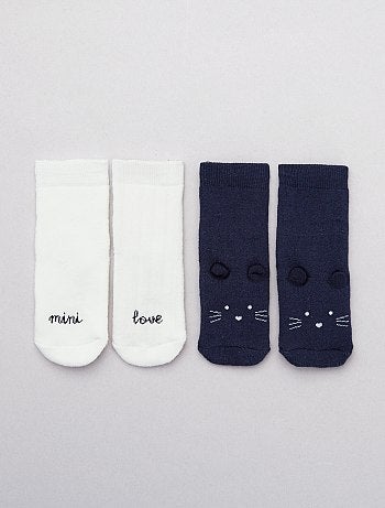 Lote de 2 pares de meias 'Rato' - Kiabi