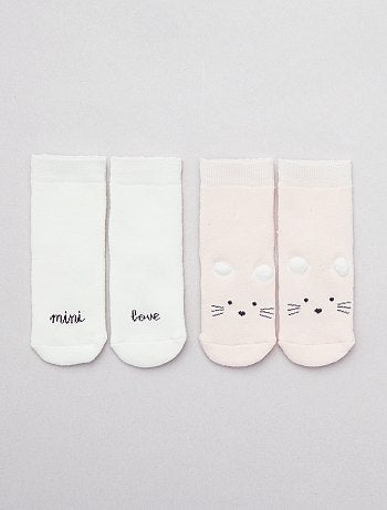 Lote de 2 pares de meias 'Rato' - Kiabi