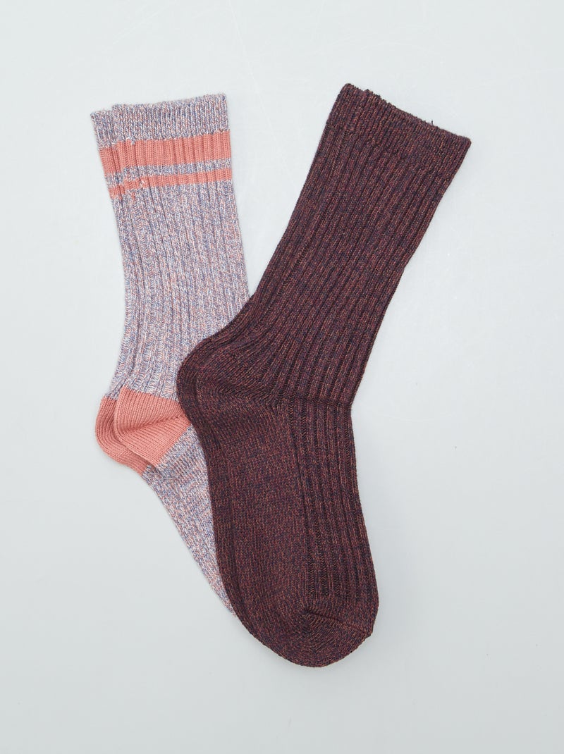 Lote de 2 pares de meias ROSA - Kiabi