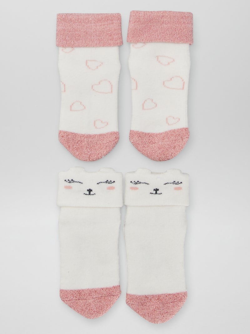 Lote de 2 pares de meias ROSA - Kiabi