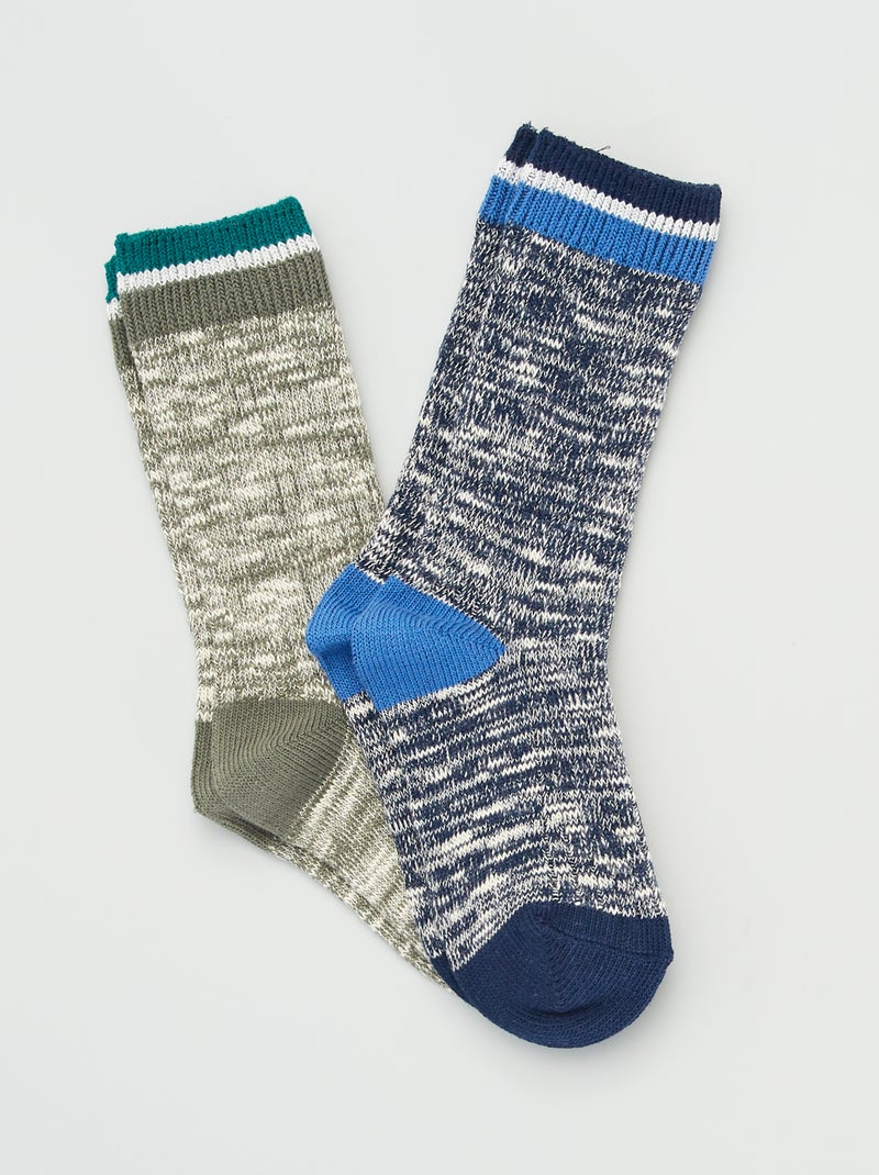 Lote de 2 pares de meias VERDE - Kiabi