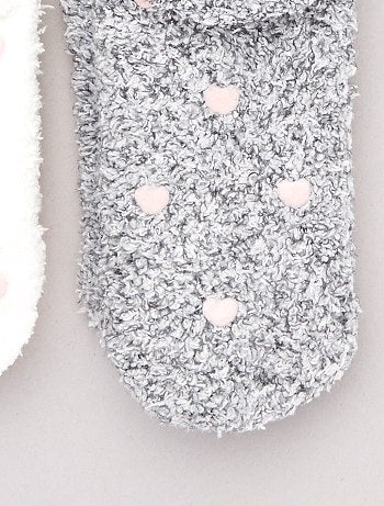 Lote de 2 pares meias antiderrapantes - Kiabi