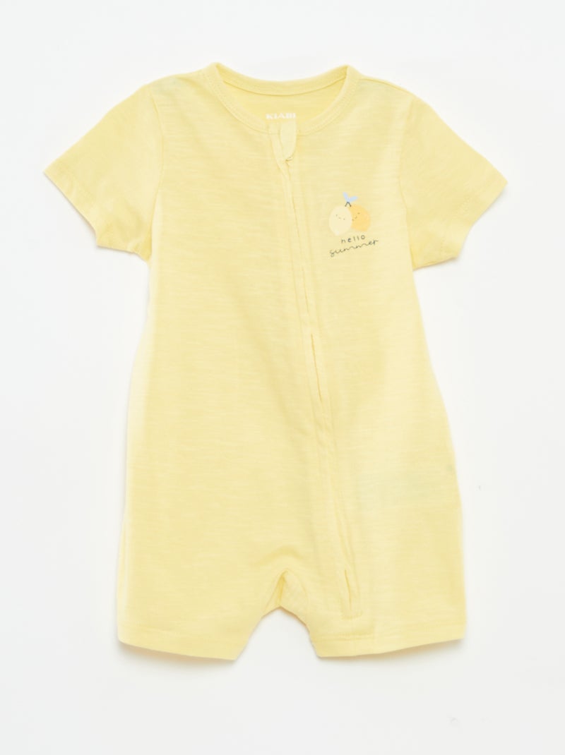 Lote de 2 pijamas babygros de manga curta AZUL - Kiabi