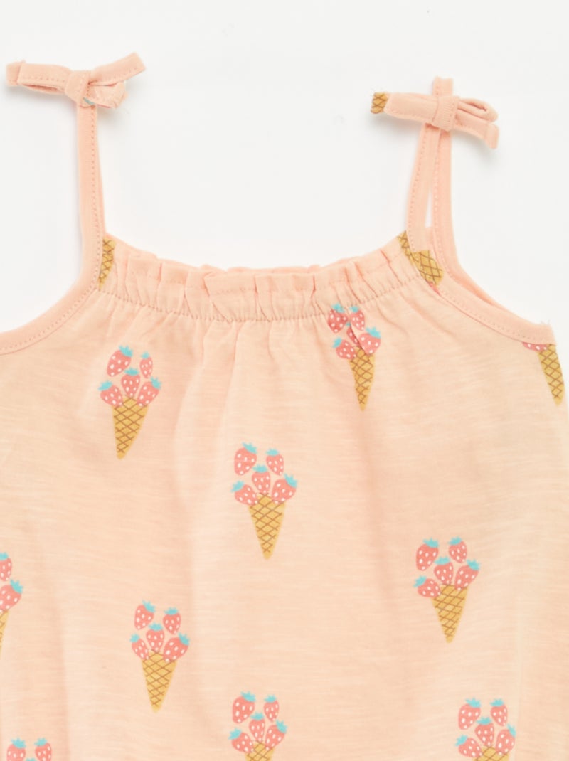 Lote de 2 pijamas babygros leves LARANJA - Kiabi