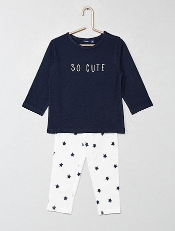Menino 0-36 meses - Lote de 2 pijamas compridos 'estrelas' - Kiabi