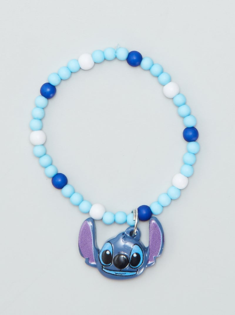 Lote de 2 pulseiras com pérolas 'Stitch' AZUL - Kiabi