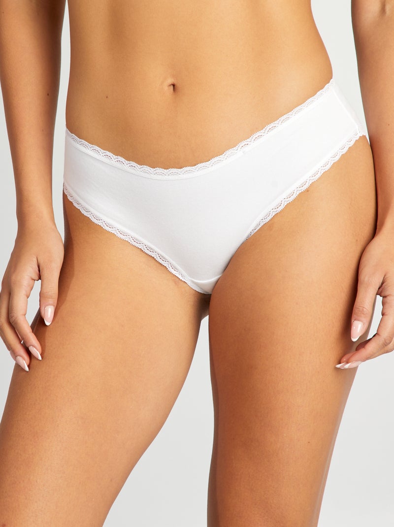Lote de 2 shorties de algodão Branco - Kiabi