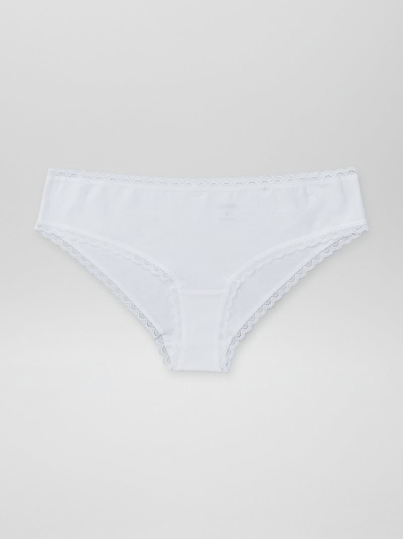 Lote de 2 shorties de algodão Branco - Kiabi