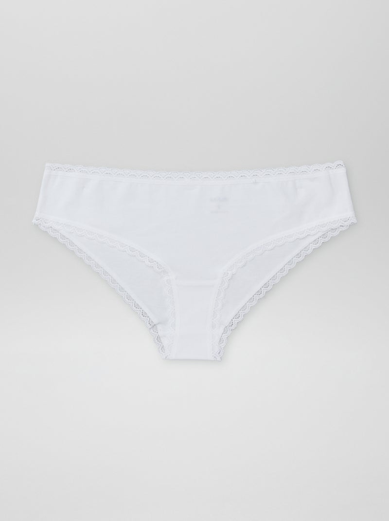 Lote de 2 shorties de algodão Branco - Kiabi