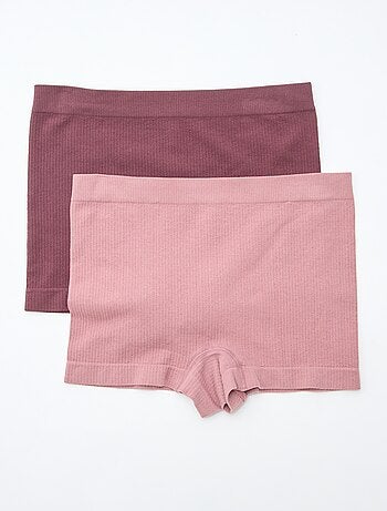 Lote de 2 shorties em malha nervurada