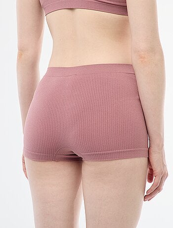 Lote de 2 shorties em malha nervurada