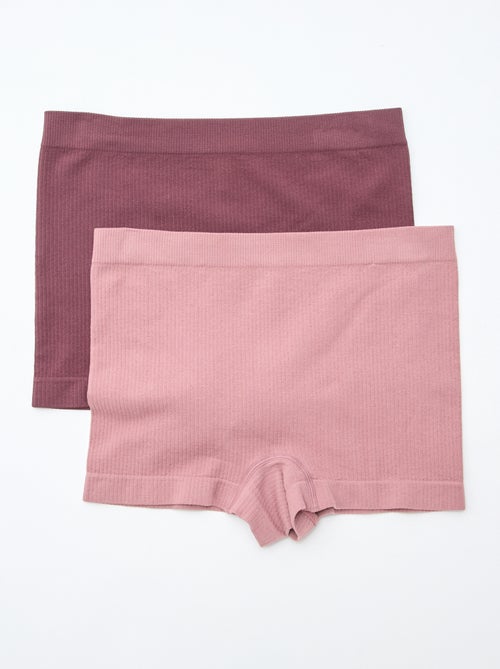 Lote de 2 shorties em malha nervurada - Kiabi