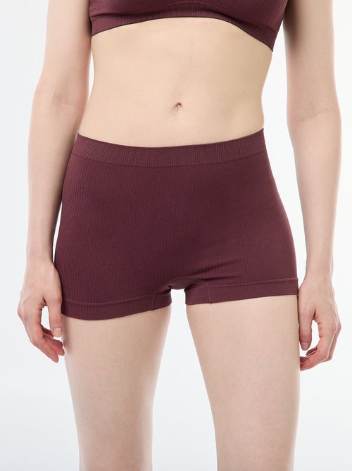 Lote de 2 shorties em malha nervurada - Kiabi