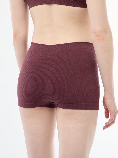 Lote de 2 shorties em malha nervurada - Kiabi