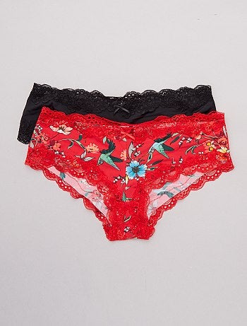 Lote de 2 shorties em microfibra - Kiabi