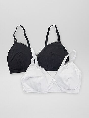 Lote de 2 soutiens de amamentação de algodão - Kiabi
