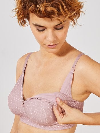 Lote de 2 soutiens de amamentação de algodão - Kiabi