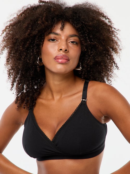 Lote de 2 soutiens de amamentação em algodão - Kiabi