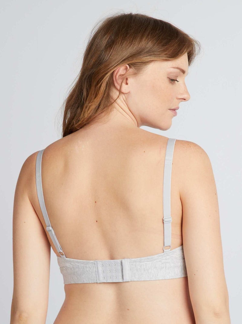 Lote de 2 soutiens de amamentação em algodão CINZA - Kiabi