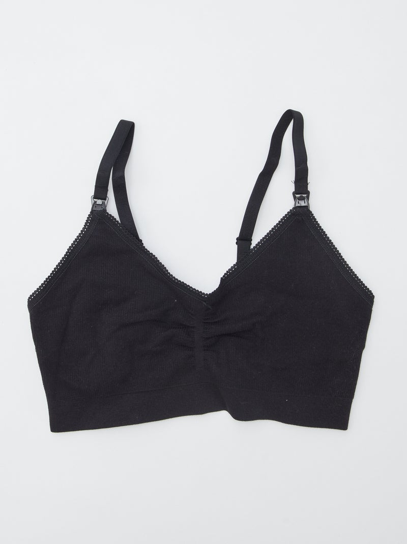 Lote de 2 soutiens de amamentação PRETO - Kiabi