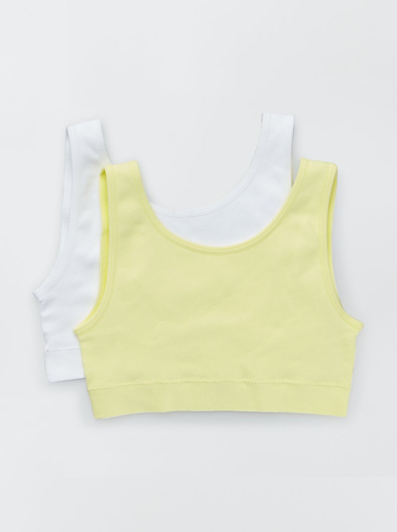 Lote de 2 soutiens de desporto AMARELO - Kiabi