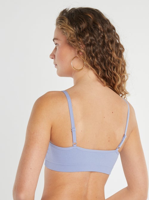 Lote de 2 soutiens nervurados - Kiabi