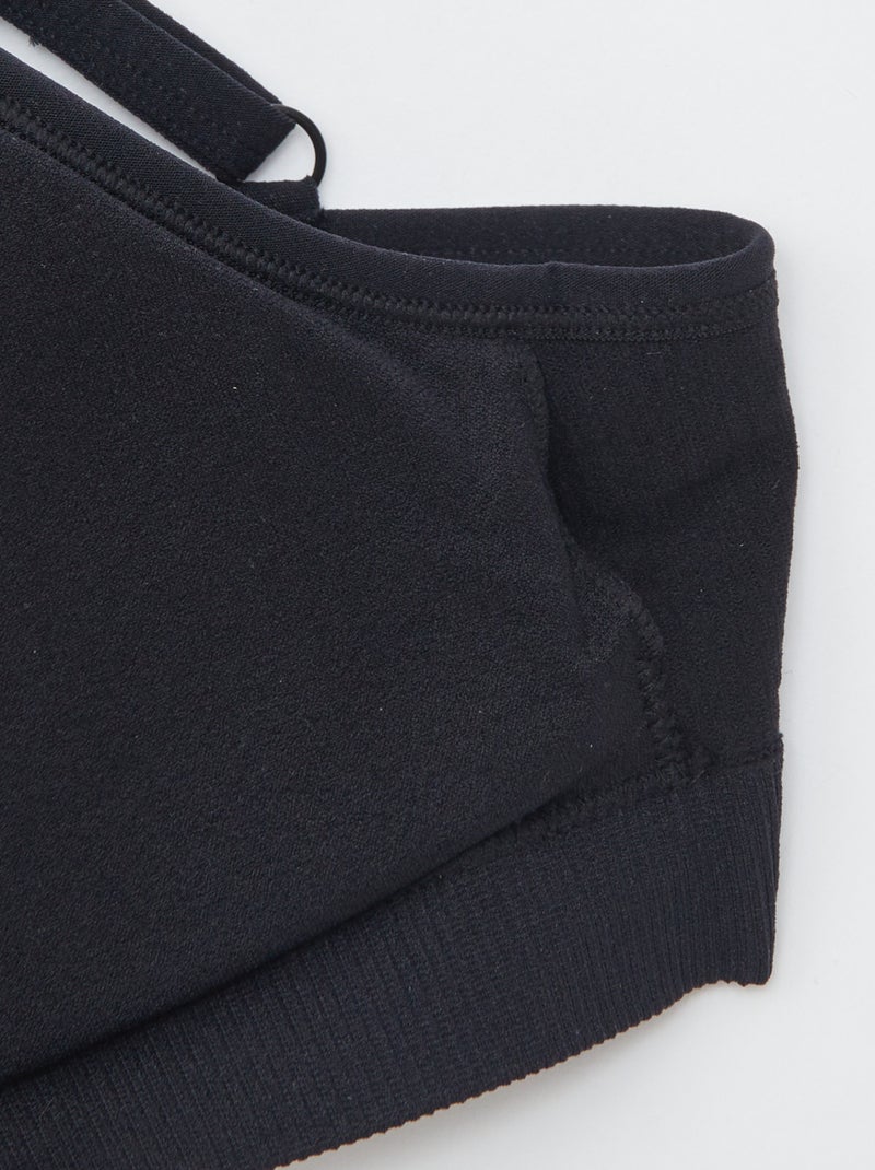 Lote de 2 soutiens nervurados BRANCO - Kiabi