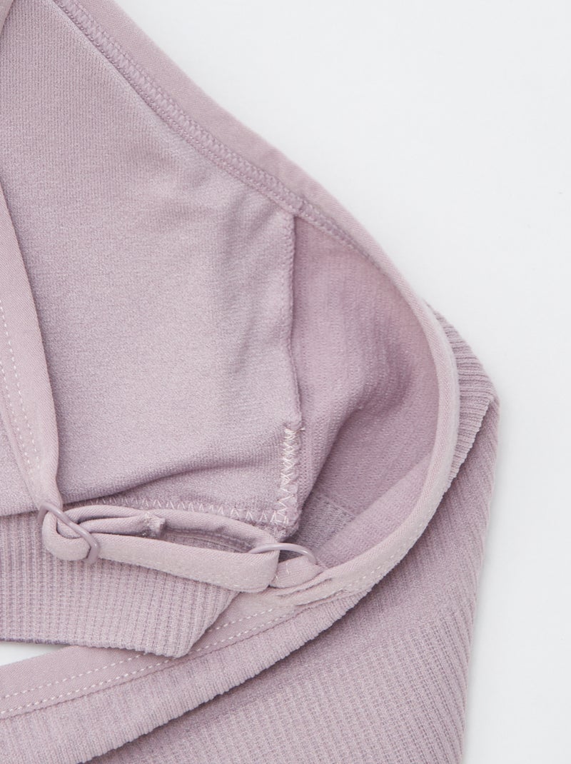 Lote de 2 soutiens nervurados VIOLETA - Kiabi