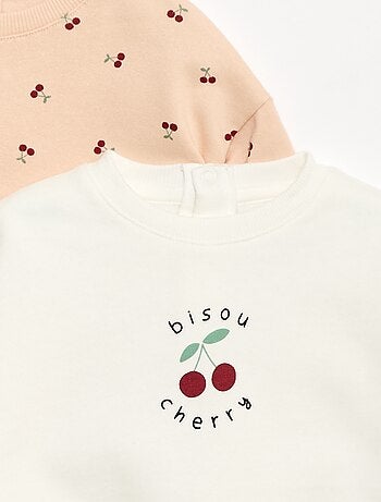 Conjunto de 2 sweatshirts, 1 liso e outro com estampado