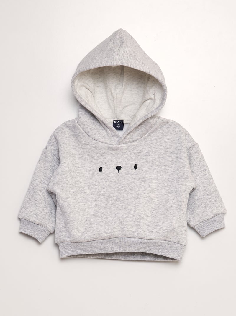 Lote de 2 sweatshirts com capuz - 2 peças CINZA - Kiabi