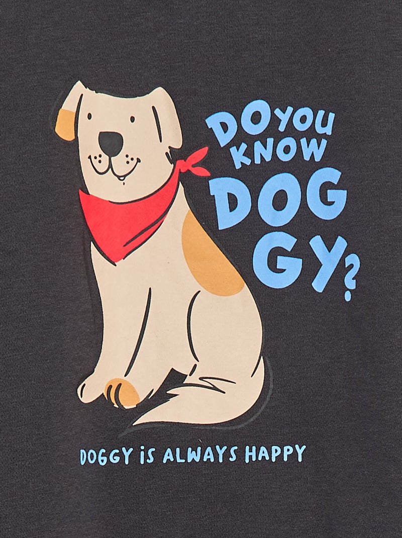 Lote de 2 sweatshirts com gola redonda em moletão cardado Cinza - Kiabi