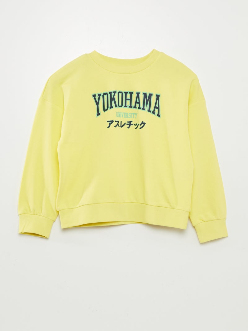 Lote de 2 sweatshirts de gola redonda AMARELO - Kiabi