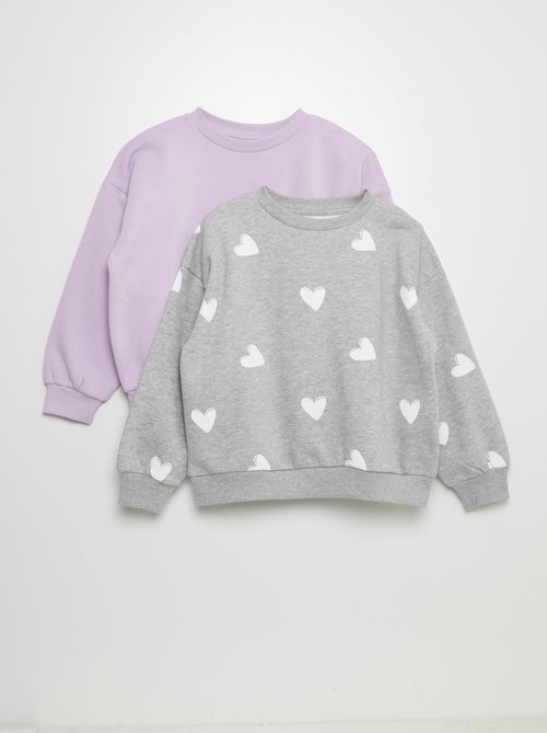 Lote de 2 sweatshirts de gola redonda - Kiabi