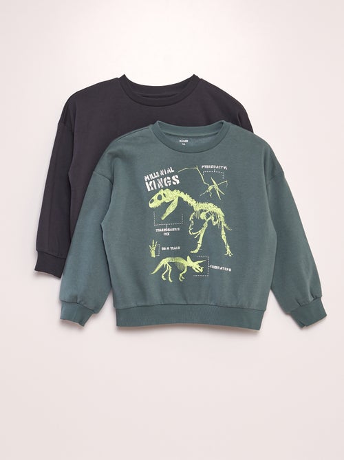 Lote de 2 sweatshirts de gola redonda - Kiabi