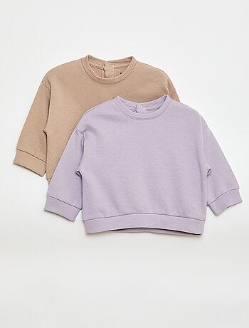 Conjunto de 2 sweatshirts em french terry