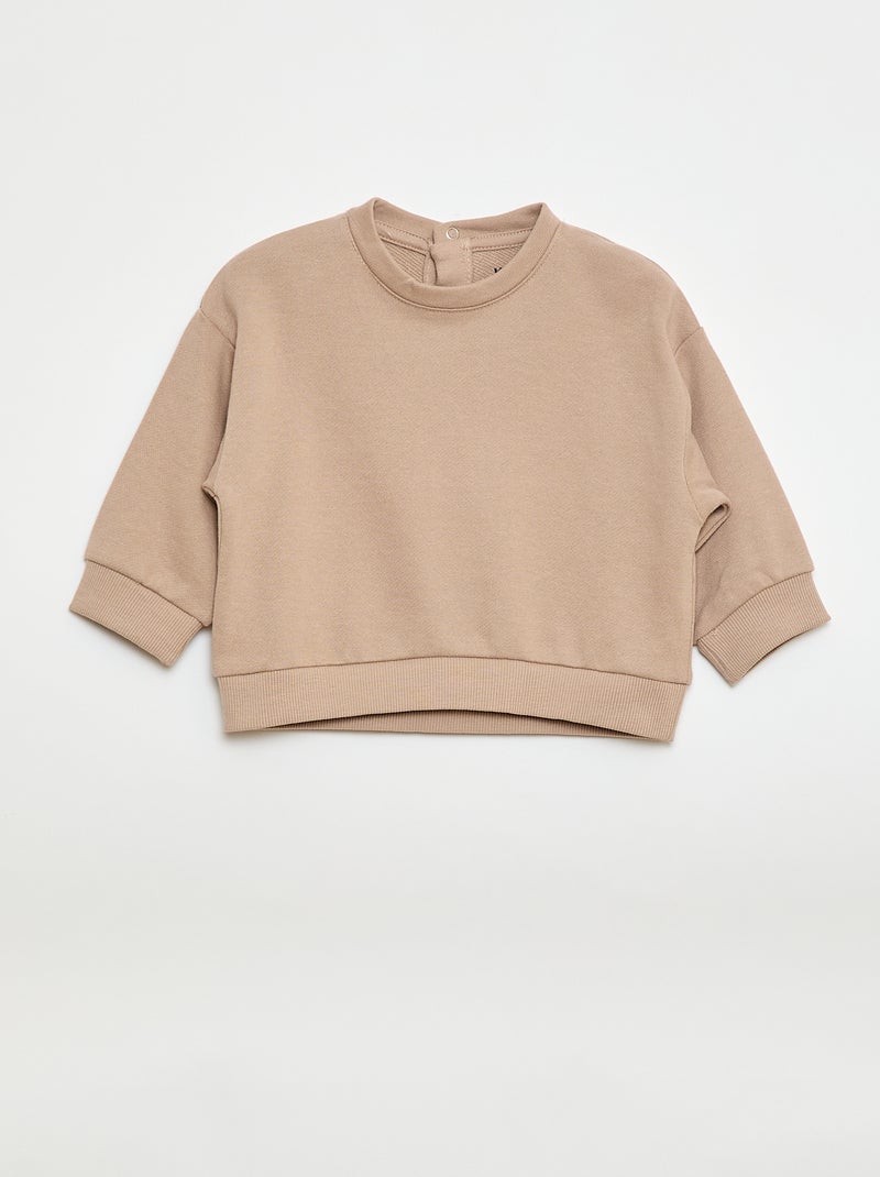 Lote de 2 sweatshirts em french terry Bege - Kiabi