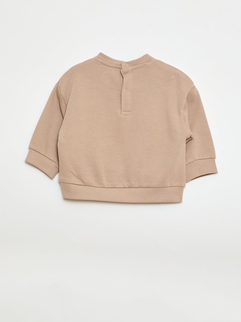 Lote de 2 sweatshirts em french terry Bege - Kiabi