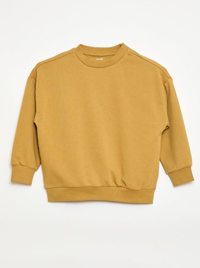 Lote de 2 sweatshirts french terry em algodão Amarelo - Kiabi