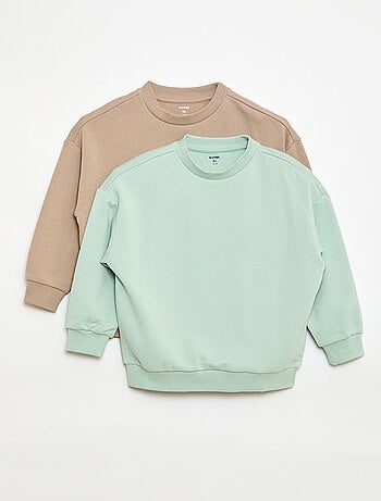 Lote de 2 sweatshirts french terry em algodão